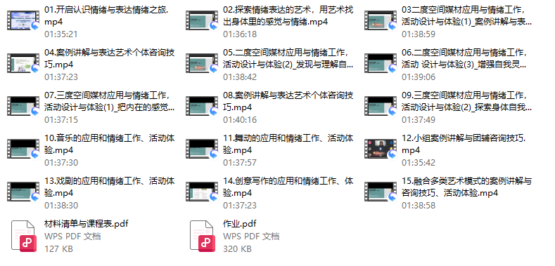 【完结】【表达艺术与情绪疗愈】专题体验+实操课15讲 _ 国际表达艺术治疗师直播授